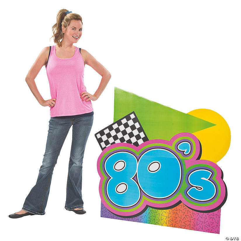45" Awesome 80s Cardboard Cutout Stand-Up | Oriental Trading