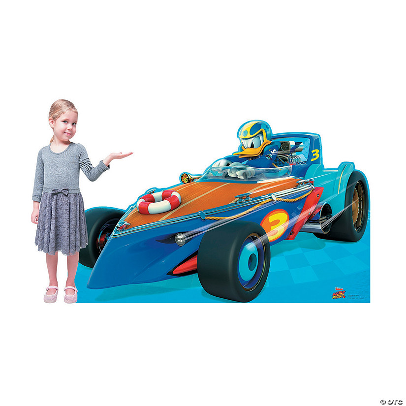 45" Disney&#8217;s Mickey & the Roadster Racers Donald Duck Car Cardboard Cutout Stand-Up Image