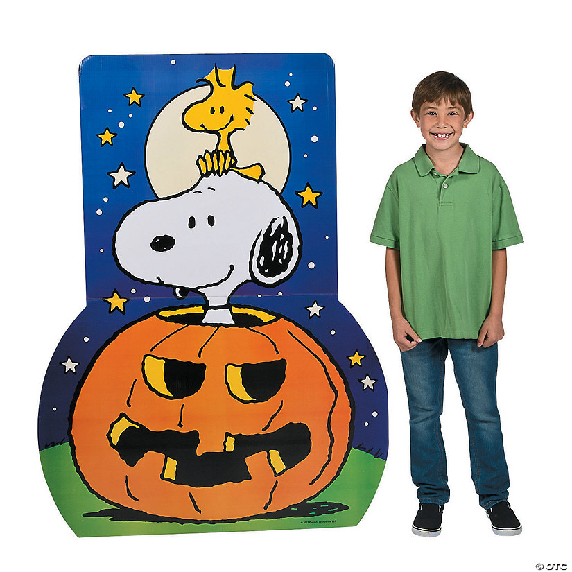 45" x 4 Ft. 2" Peanuts&#174; Halloween Snoopy & Woodstock Cardboard Cutout Stand-Up Image