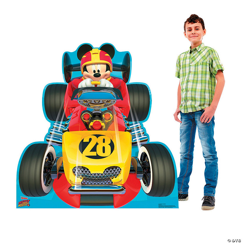 46" Disney&#8217;s Mickey & the Roadster Racers Mickey&#8217;s Roadster Life-Size Cardboard Cutout Stand-Up Image