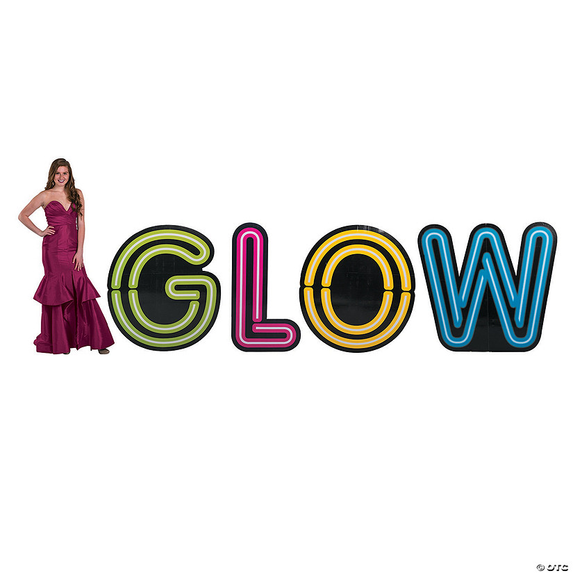 46" Glow Letter Cardboard Cutout StandUps 4 Pc. Oriental Trading