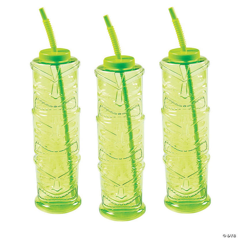 46 oz. Tiki Reusable Plastic Yard Glasses - 6 Ct. Image