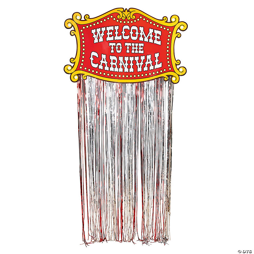 46" x 89" Welcome to the Carnival Foil Streamer Door Curtain Image
