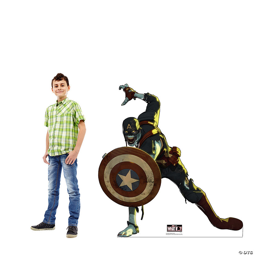 47" Marvel Comics What If? Zombie Captain America&#8482; Life-Size Cardboard Cutout Stand-Up Image