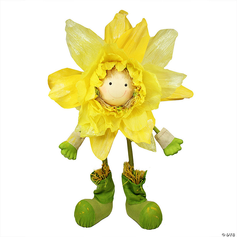 47" Spring Floral Standing Sunflower Girl Decorative Figure Image