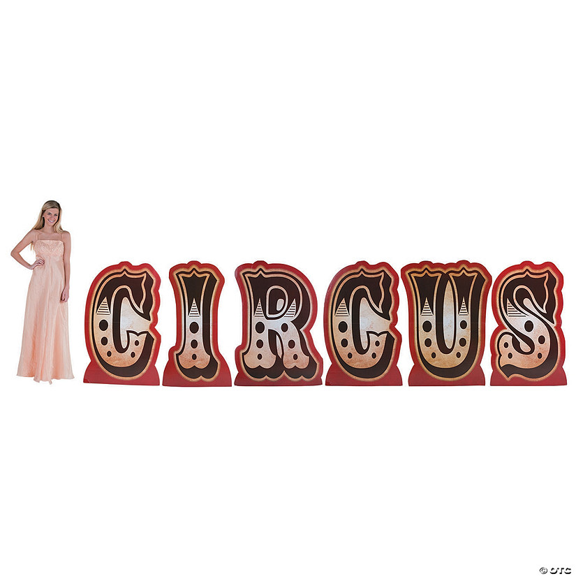 47" Vintage Circus Letter Cardboard Cutout Stand-Ups - 6 Pc. Image