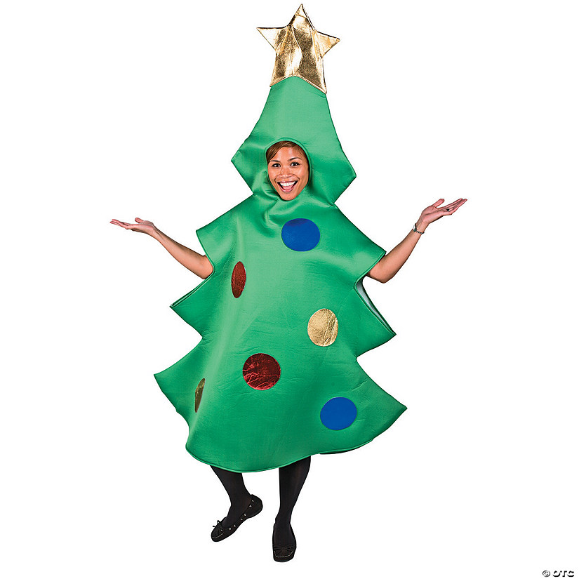 47" x 4 Ft. 11" Adults Christmas Tree Polyester Costume - One Size Image