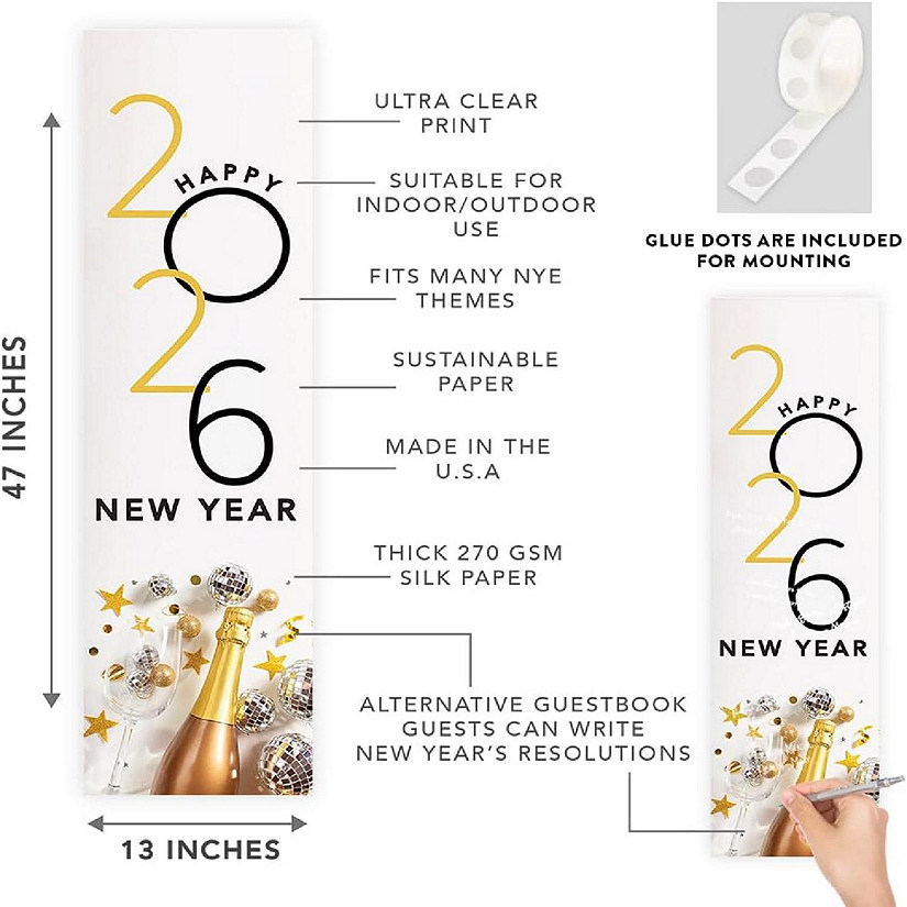 47x13 Vertical Disco Balls Banner Image