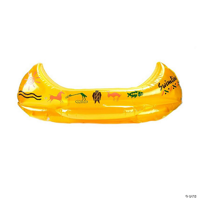 48" Inflatable Kiddy Canoe Swimming Pool Float Image