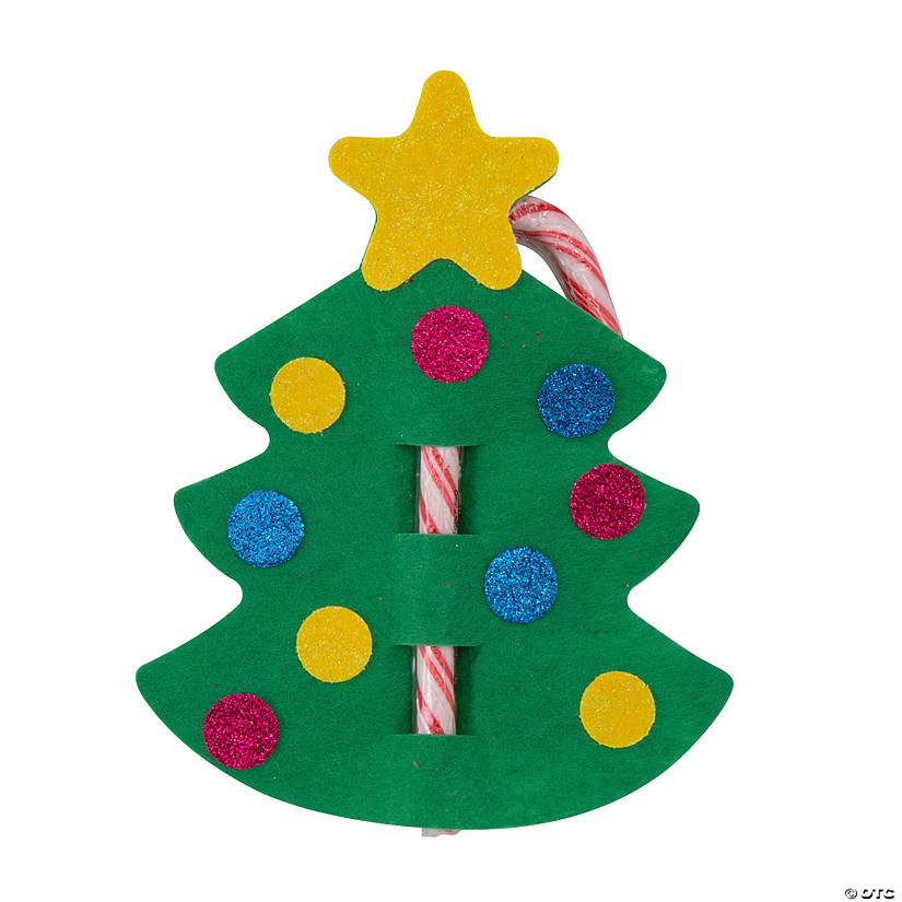 48 Pc. Christmas Tree Candy Cane Craft Kit Makes 24