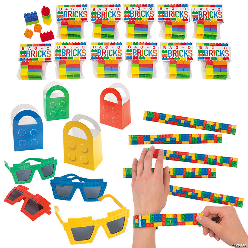 48 Pc. Color Brick Party Favor Kits for 12 Image