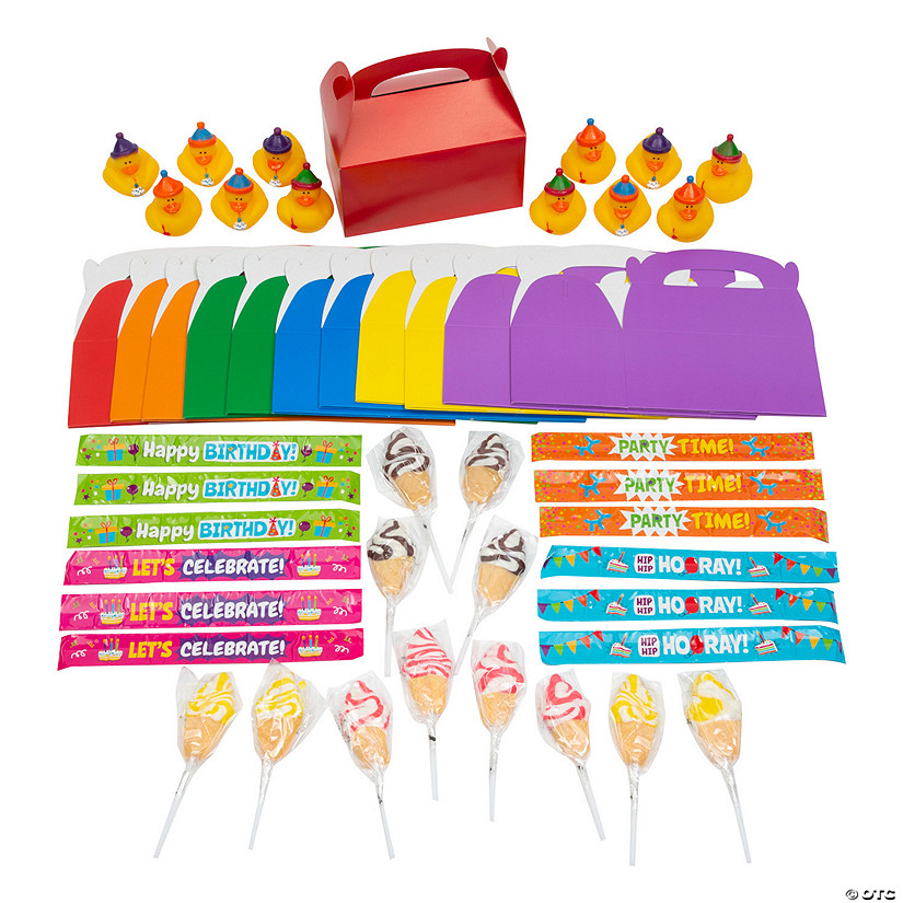 48 Pc. Happy Birthday Party Favor Kits for 12 Image