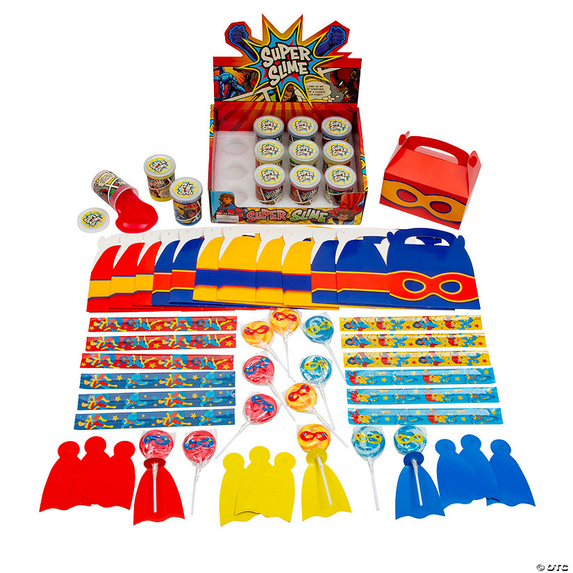 48 Pc. Superhero Party Favor Kits for 12 Image