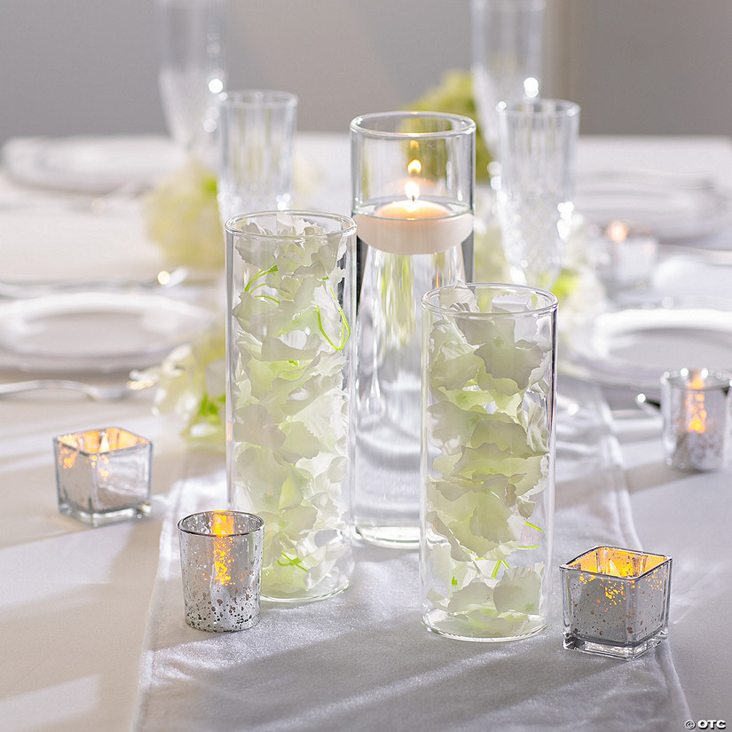 48 Pc. Winter Wedding White Centerpiece Kit for 6 Tables | Oriental Trading