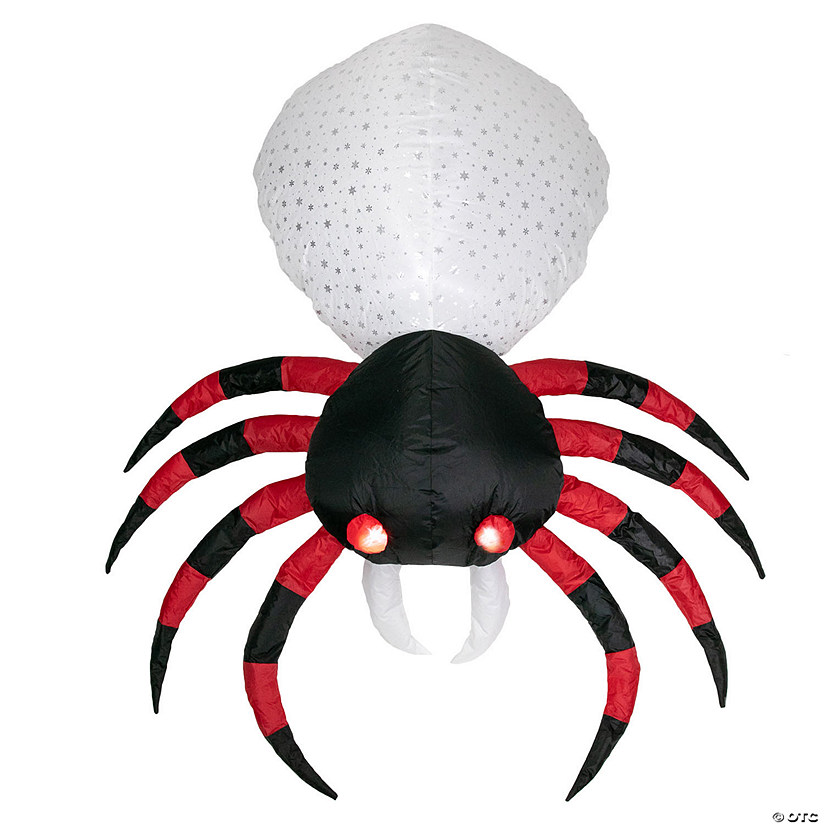 4ft Lighted Inflatable Chill and Thrill Spider Outdoor Halloween Decoration Image