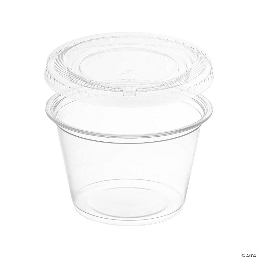 4oz Clear Plastic Portion/Souffle Cups with Lids - (2500 Settings) Image