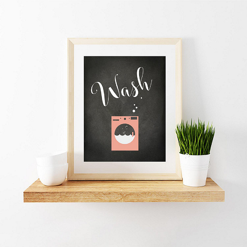 4PC Chalkboard Wash Dry Repeat 8.5x11 Image