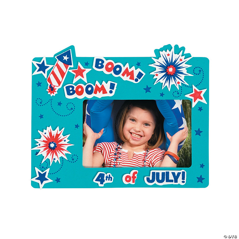4th of July Picture Frame Magnet Craft Kit - Makes 12 Image