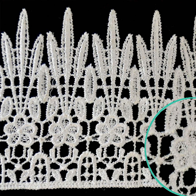 4"x 15 Yards White Venise Lace Trim Image