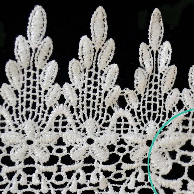4"x15 Yards White Venice Lace Trim Image