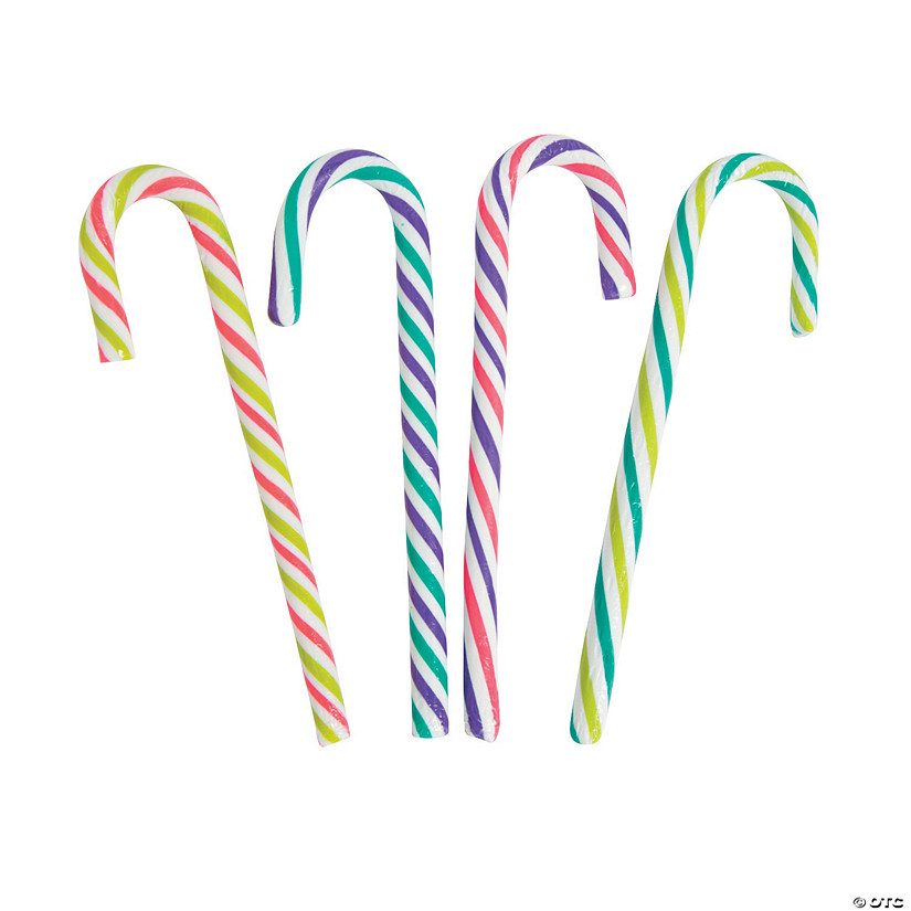 5 1/2" 10 oz. Holiday Brights Classic Fruit Candy Canes - 24 Pc. Image