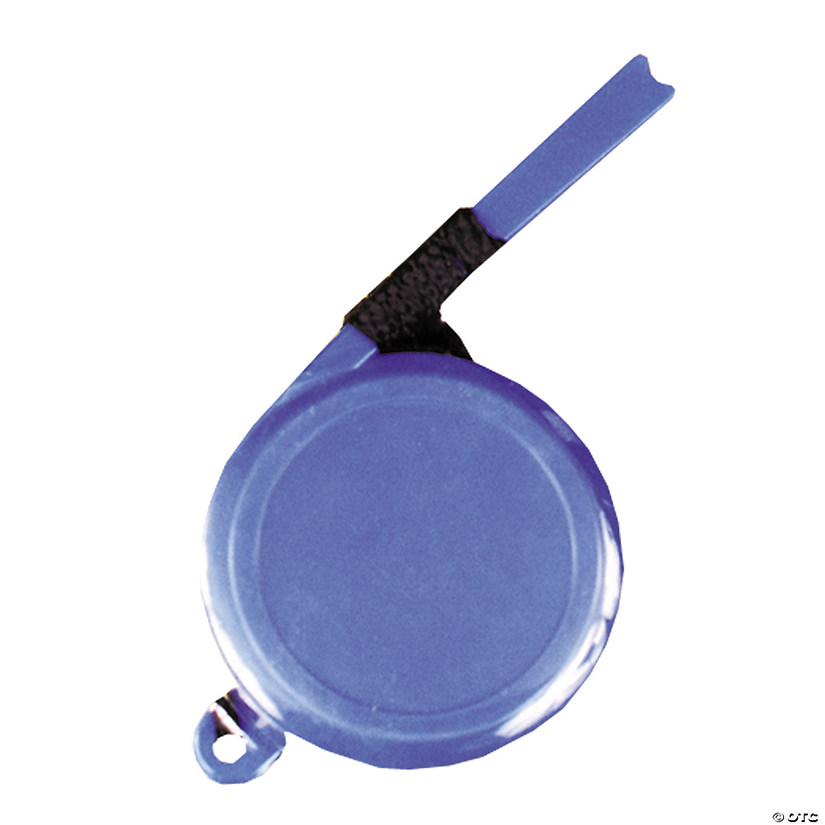5 1/2" Bright Color Jumbo-Sized Plastic Whistle on String Image