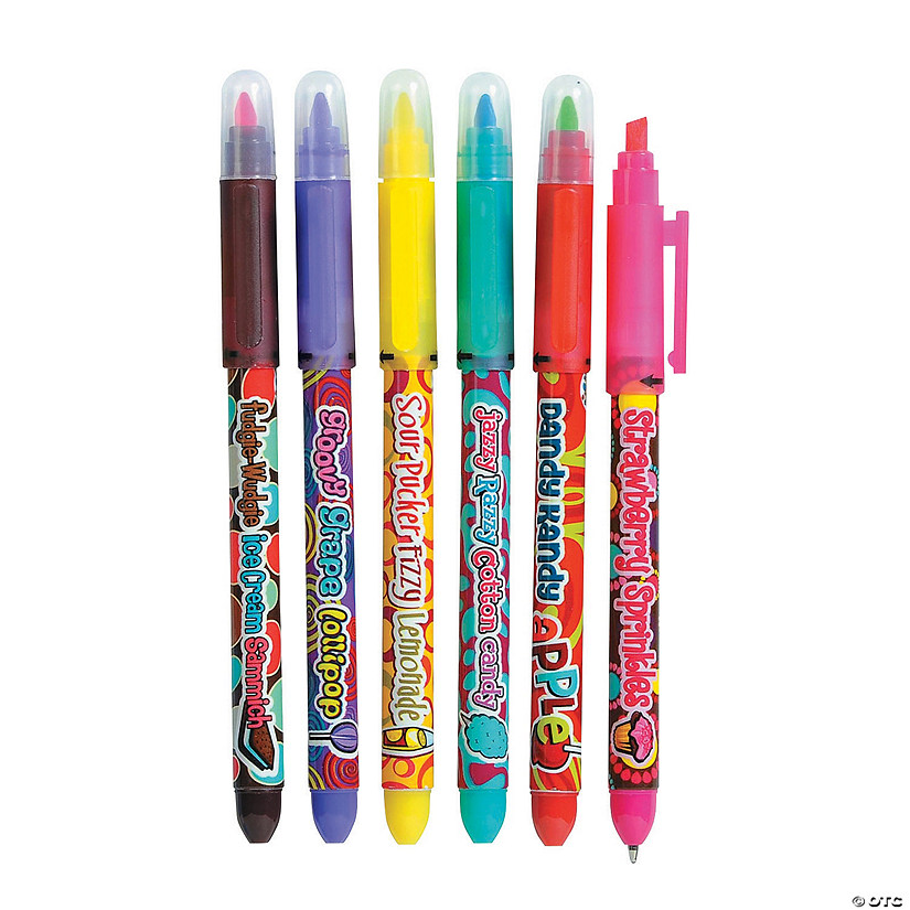 5 1/2" Scent-Sibles&#8482; Sweet Flavors Pen & Highlighter Set - 24 Pc. Image