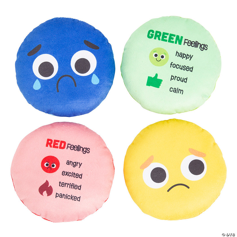 5 1/2" Social Emotional Learning Stuffed Emotion Faces - 4 Pc. Image