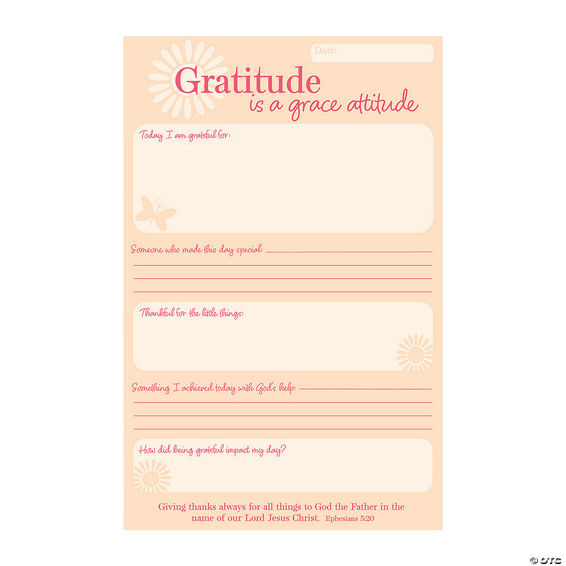5 1/2" x 8 1/2" Religious Gratitude Reflection Notepads - 12 Pc. Image