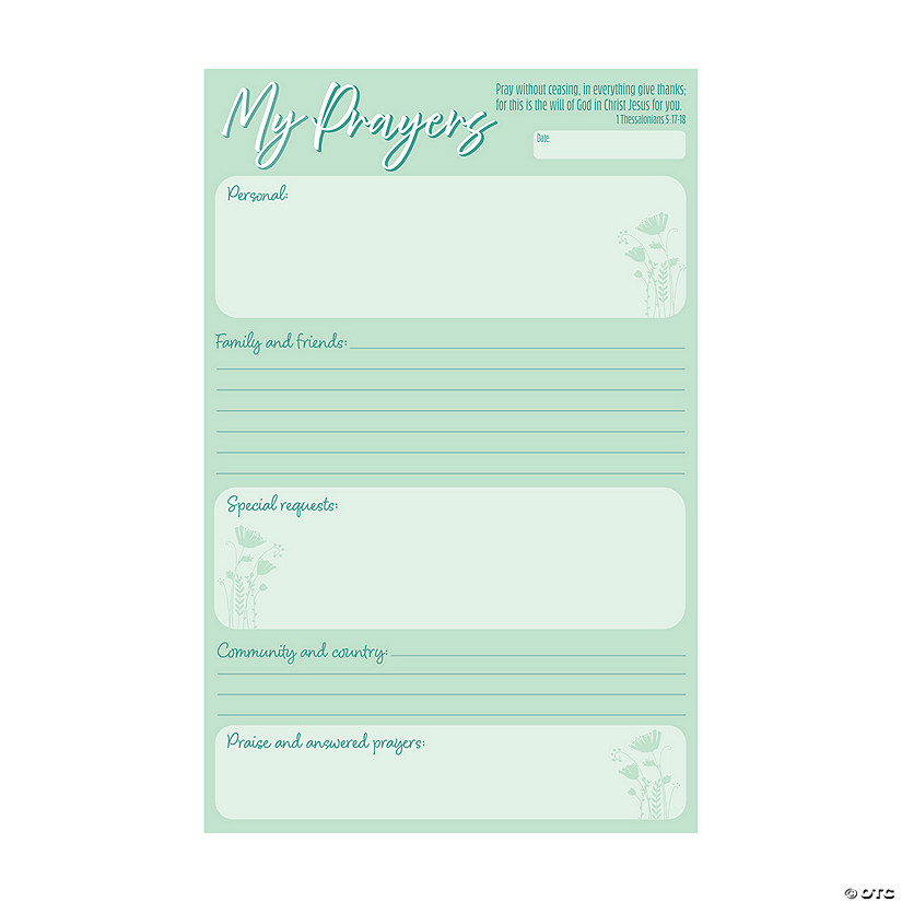 5 1/2" x 8 1/2" Religious Notes Prayer Notepads - 12 Pc. Image