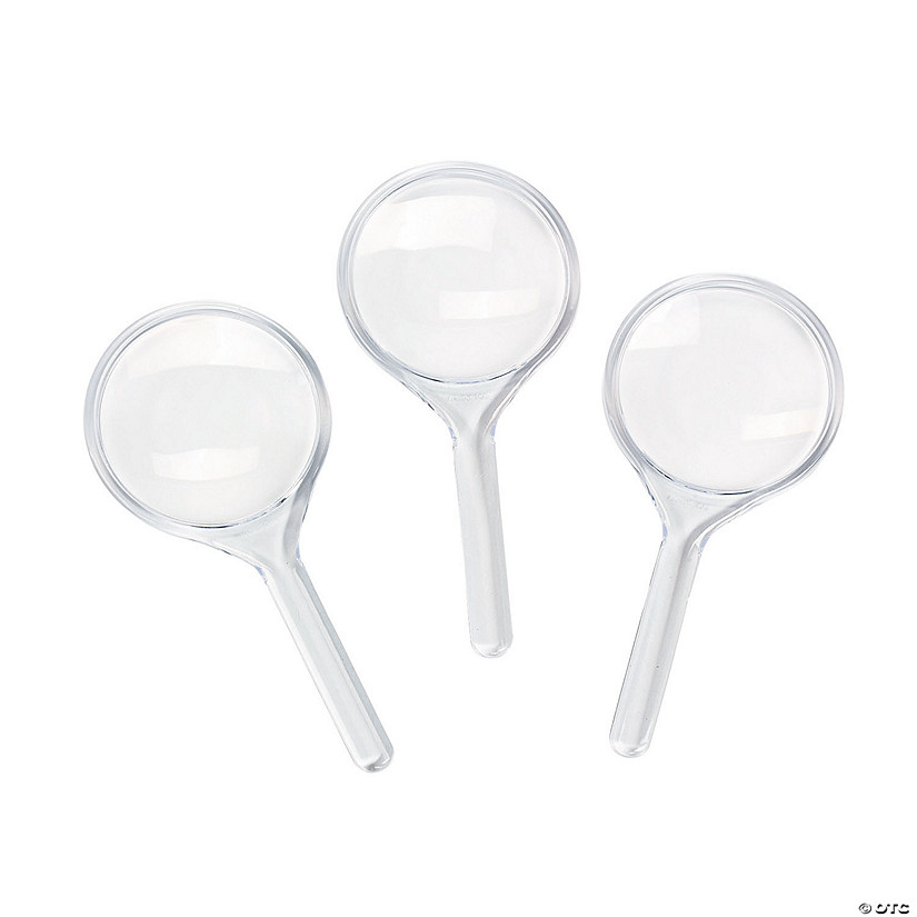 5 1/4" 4x Everyday Fun Clear Plastic Magnifying Glasses - 10 Pc. Image