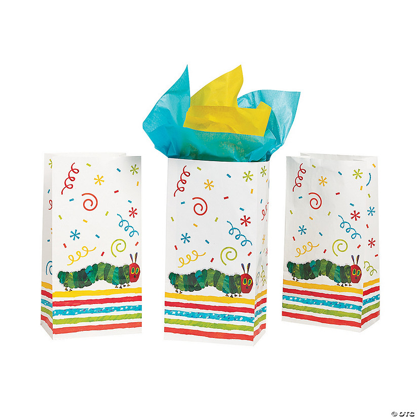 5 1/4" x 10 1/4"  World of Eric Carle The Very Hungry Caterpillar&#8482; Paper Treat Bags - 12 Pc. Image