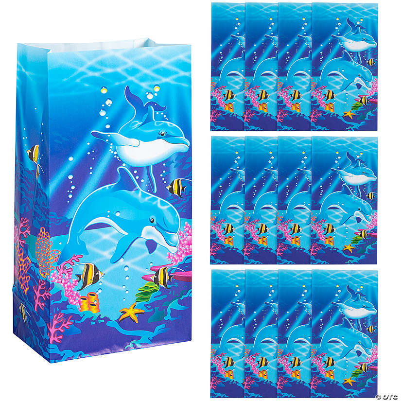 5 1/4" x 10" Dolphin Treat Bags &#8211; 12 Pc. Image