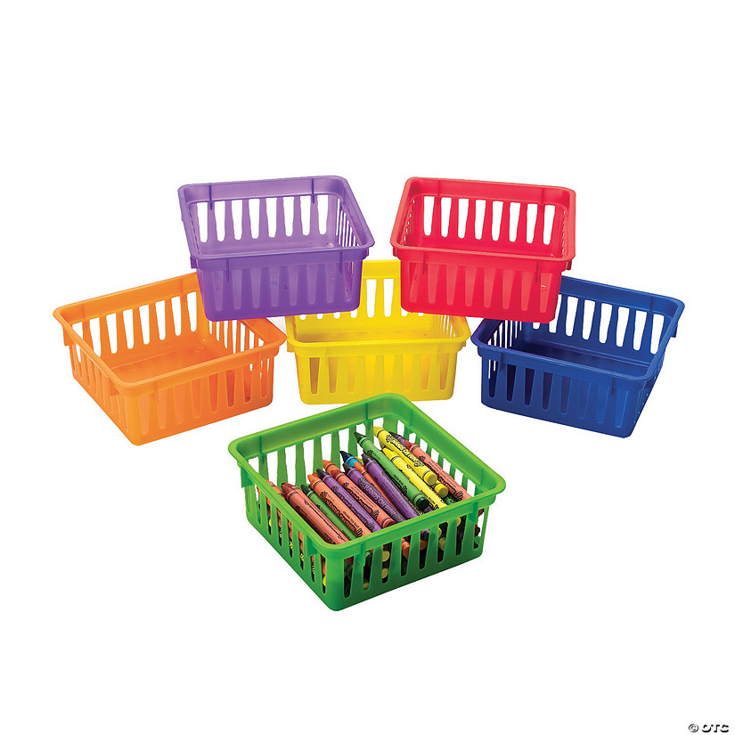 5 1/4" x 2 1/4" Classroom Small Square Storage Baskets - 6 Pc. Image