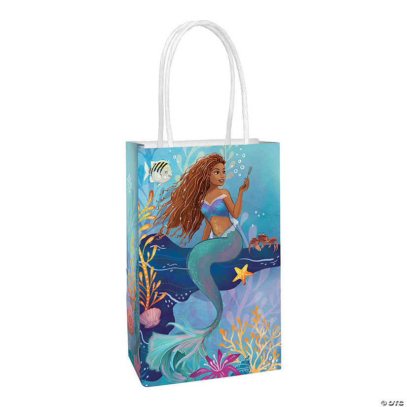 5 1/4" x 8 1/4" Medium Disney's The Little Mermaid Kraft Paper Gift Bags - 8 Pc. Image