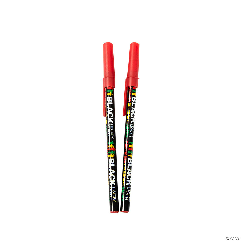 5 3/4" Black History Month Plastic Stick Pens - 24 Pc. Image