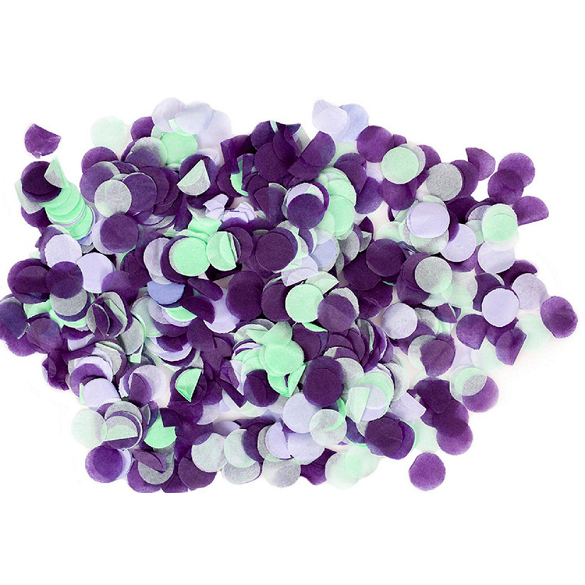 5.3oz Tissue Paper Confetti Mint, Lavender, Purple Image