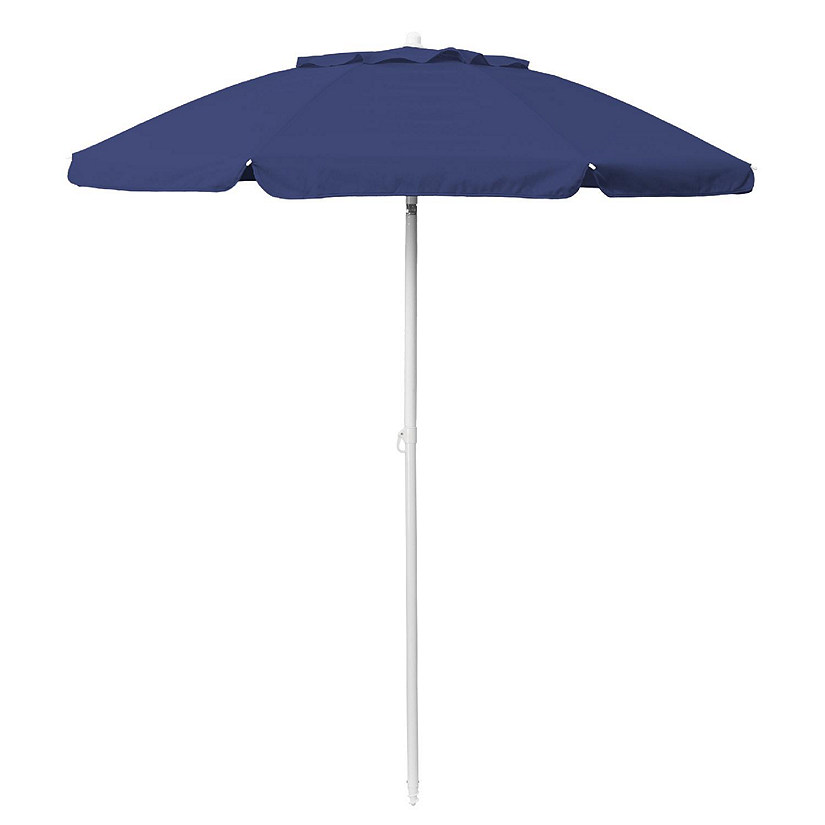 5.5 Ft. Portable Beach Umbrella - Navy Blue Image
