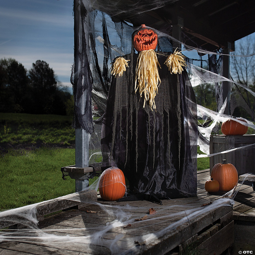 5' 6" Standing Shaking Pumpkin Reaper Halloween Decoration Image