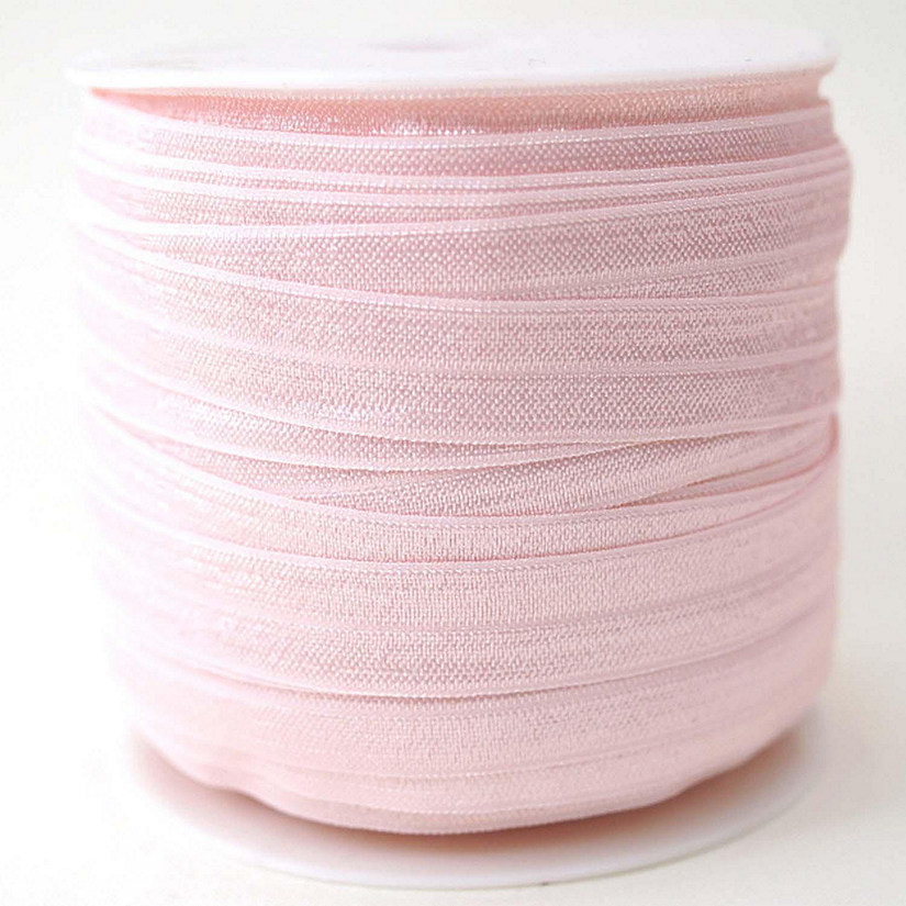 5/8 x 50 Yards Pink Fold Over Elastic Sewing Trim Image