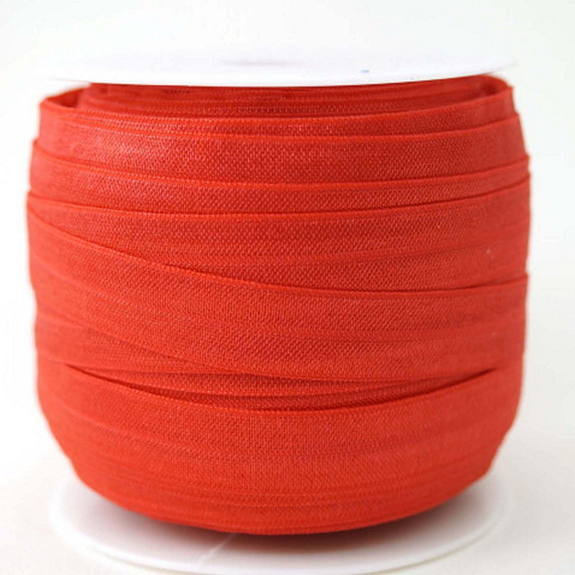 5/8 x 50 Yards Red Fold Over Elastic Sewing Trim Image