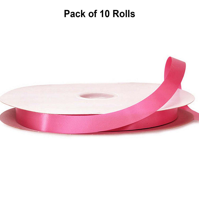5/8"x100 yard Hot Pink Polyester Satin Gift Ribbon Image