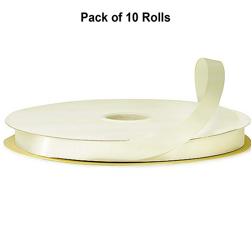 5/8"x100 yard Ivory Polyester Satin Gift Ribbon Image