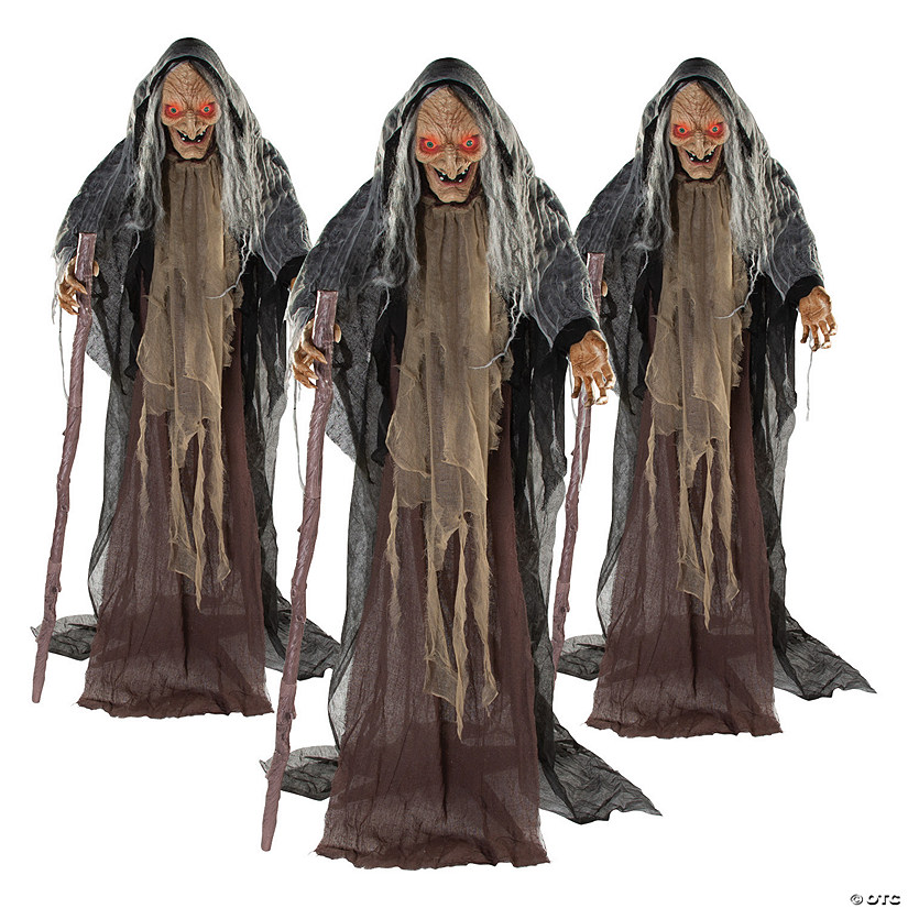 5' Bulk Animated Standing Witches Set - 3 Pc. Image