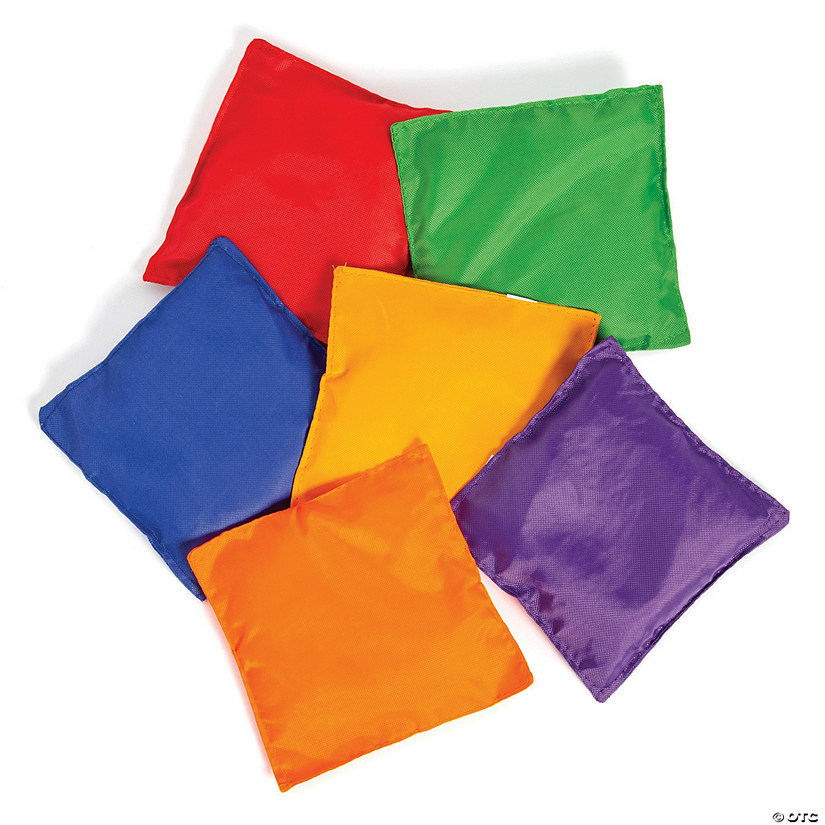 5" Classic Reinforced Solid Color Nylon Bean Bags - 6 Pc. Image