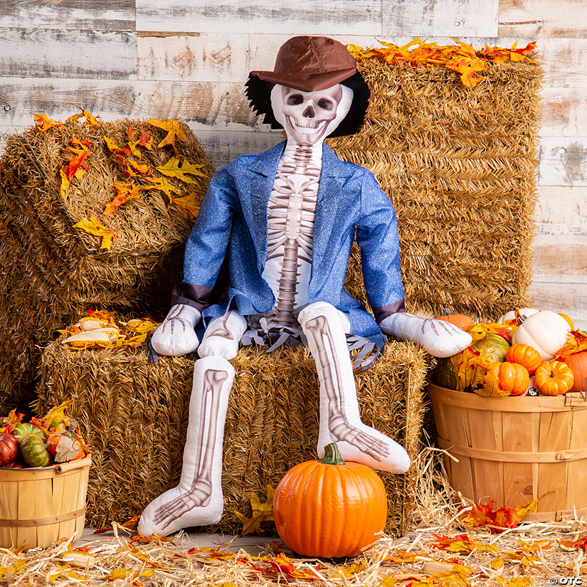 5-Foot Skeleton Plush Scarecrow Outfit Kit - 3 Pc. Image