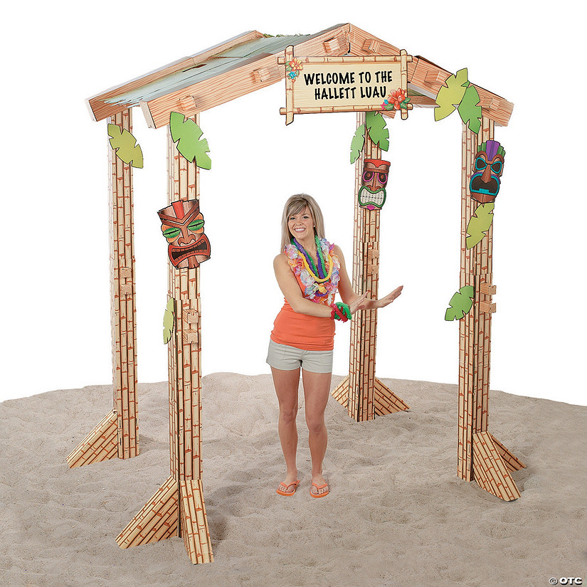 5 Ft. 3D Tiki Hut Cardboard Stand-Up Image