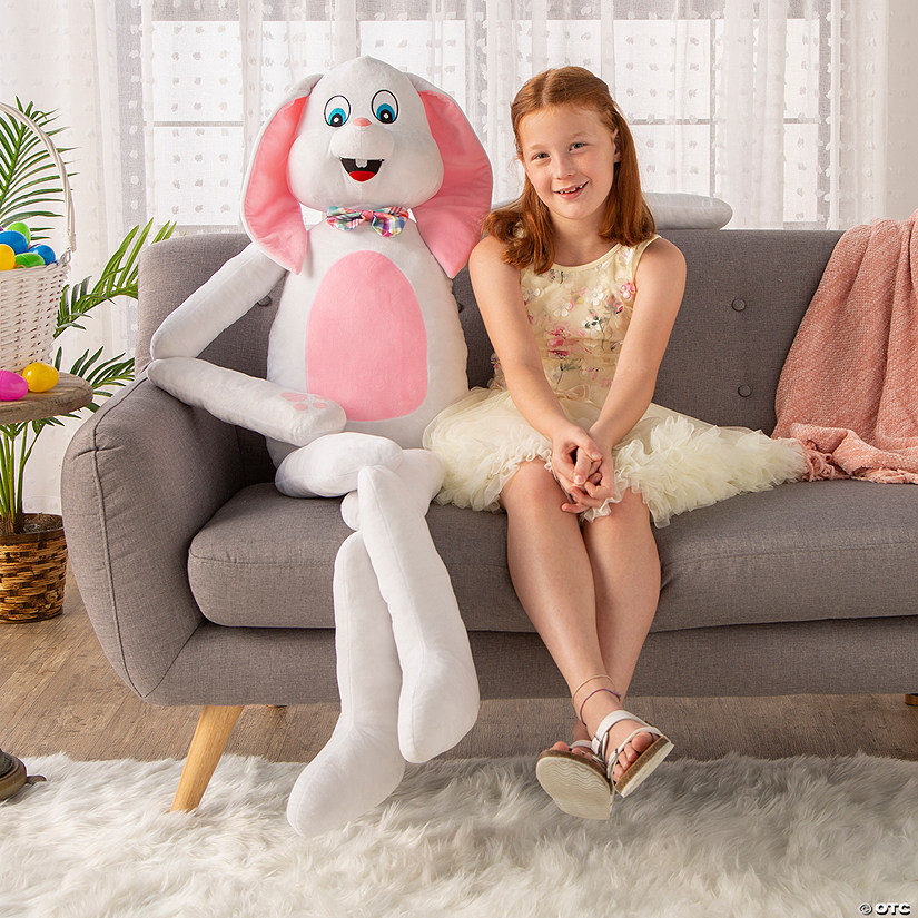 5 ft. Easter Stuffed Bunny Pillow Easter Decoration Image