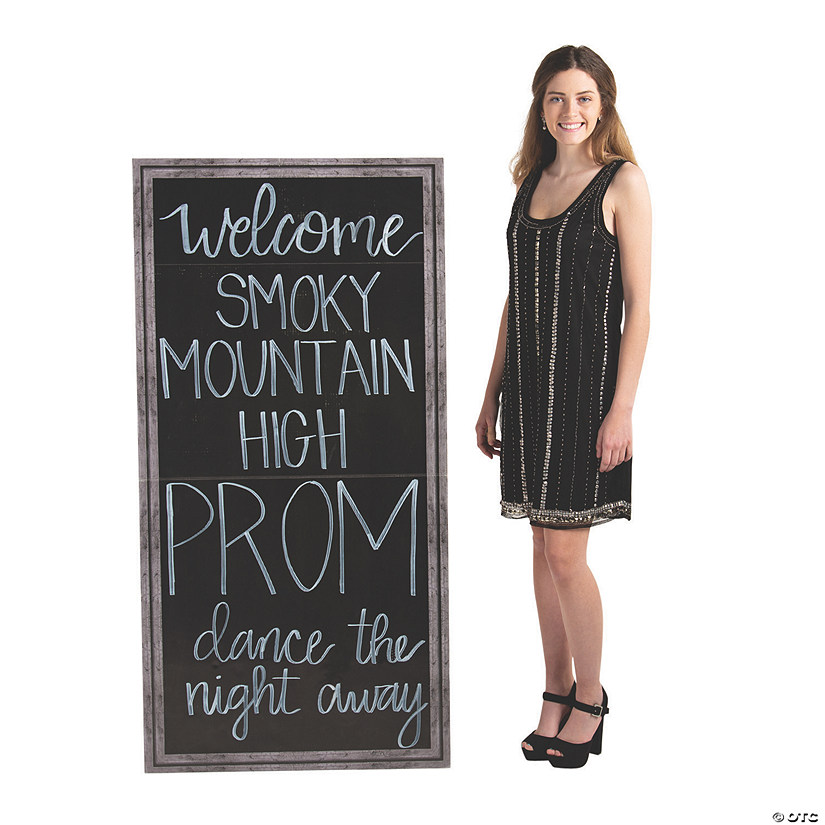 5 Ft. Faux Chalkboard Cardboard Cutout Stand-Up Image