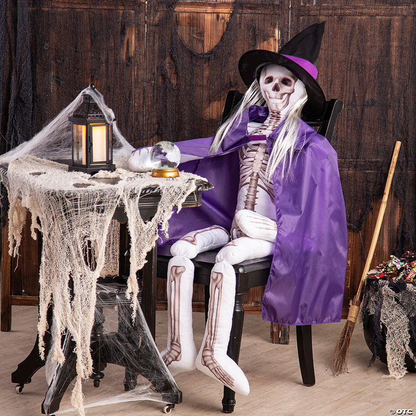 5-Ft. Skeleton Plush Witch Outfit Kit - 3 Pc. Image